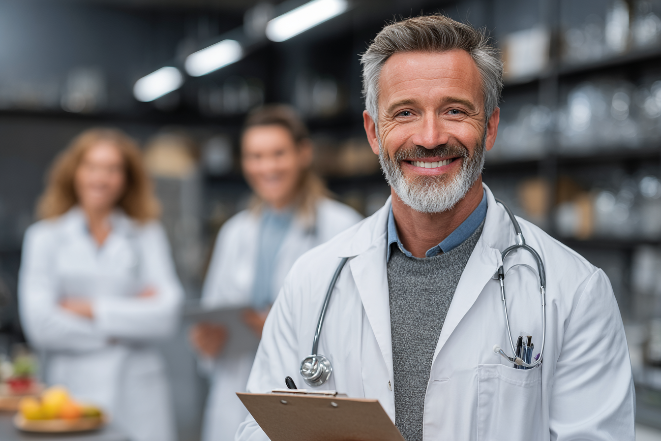 Idős nő friss tejtermékeket és zöldségeket tart